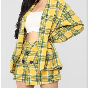 FASHIONNOVA clueless plaid two piece set